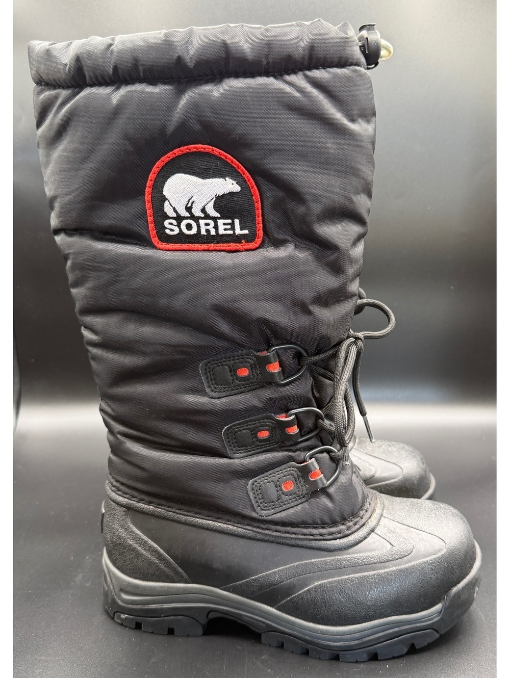 Sorel snowlion XT boots women’s 8 black waterproof cold weather insulated